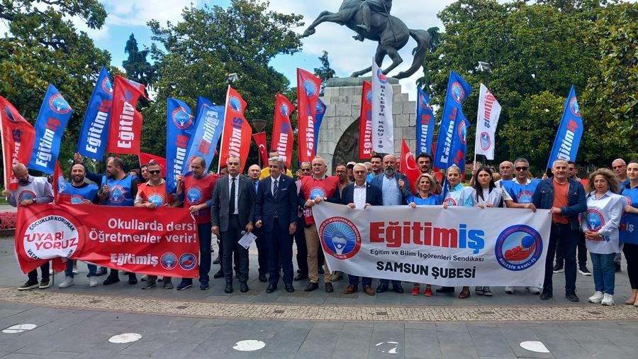 EĞİTİM-İŞ SAMSUN ŞUBE BAŞKANI ERKEN; EĞİTİMDE YARATILAN KARANLIK TABLOYA KARŞI HAREKETE GEÇİYORUZ!