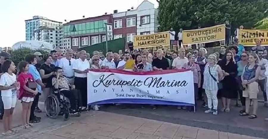 SAMSUN MARİNA DAYANIŞMASI, SAMSUN BÜYÜKŞEHİR BELEDİYESİ’NİN KURUPELİT MARİNA’YI SATIŞA ÇIKARMASINI PROTESTO ETTİ