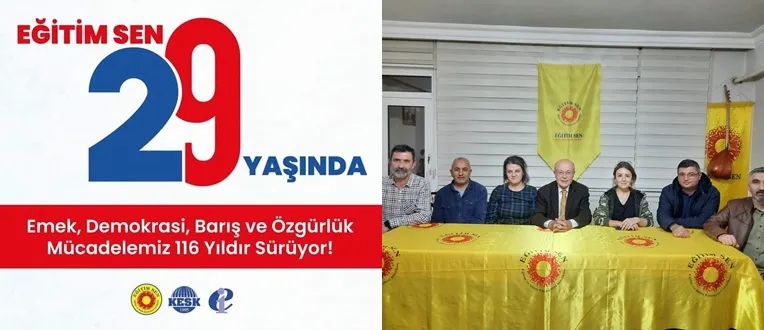 EĞİTİM-SEN SAMSUN ŞUBESİNİN 29. YIL KUTLAMA MESAJI!