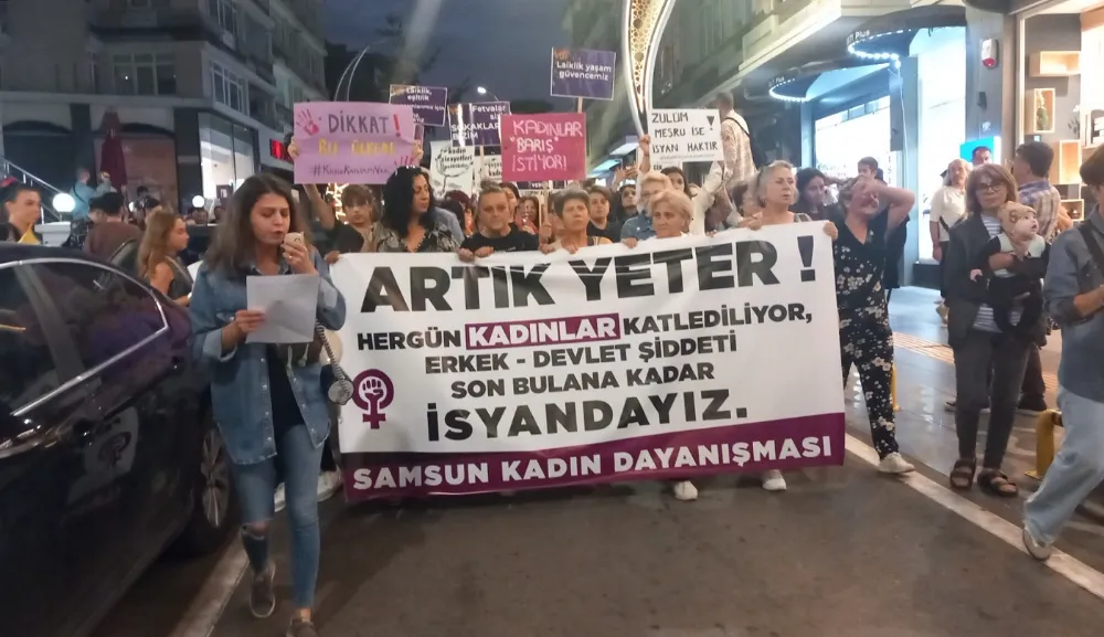 Samsun Kadın Dayanışmasından kadın cinayetlerine, tacizlerine ve tecavüzlerine tepki