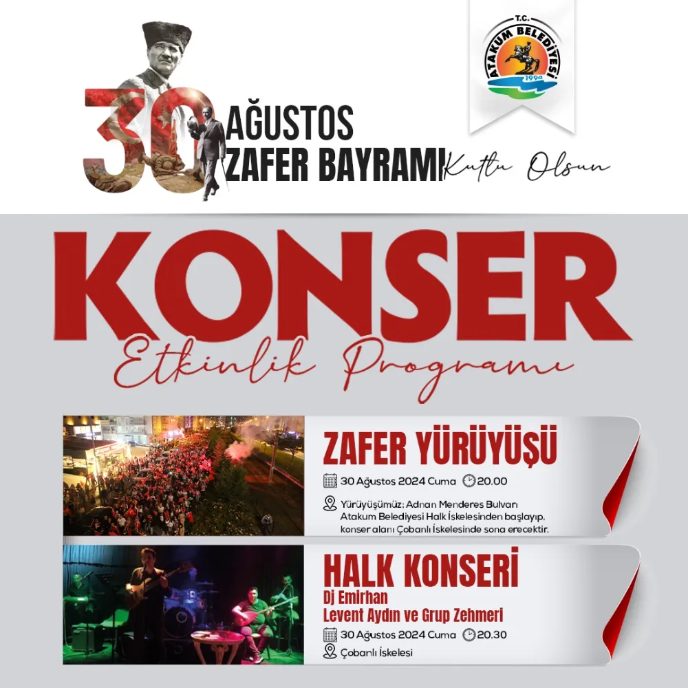 Atakum Sahili’nde 30 Ağustos coşkusu