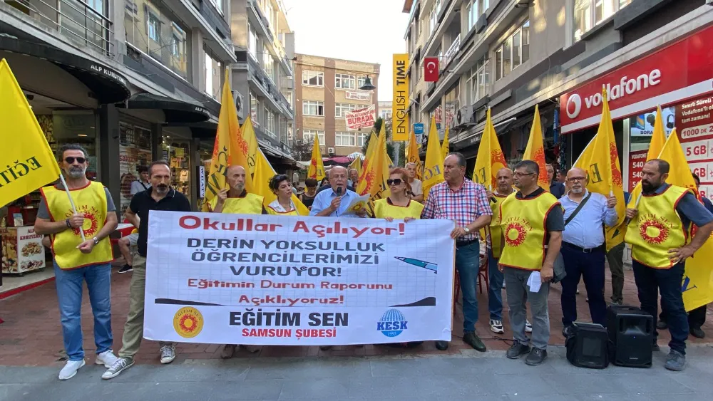 Eğitim-Sen Samsun şube başkanı İsmail Yavuz; Basın açıklamamızı Narin’in şahsında tüm katledilen çocuklarımız için yapıyoruz!