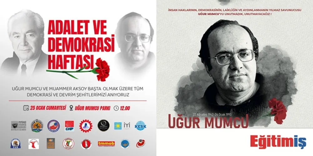 EĞİTİM-İŞ SAMSUN ŞUBE BAŞKANI GÜNDÜZ; UĞUR MUMCU’YU KATLEDİLİŞİNİN 32. YILINDA SAYGIYLA ANIYORUZ