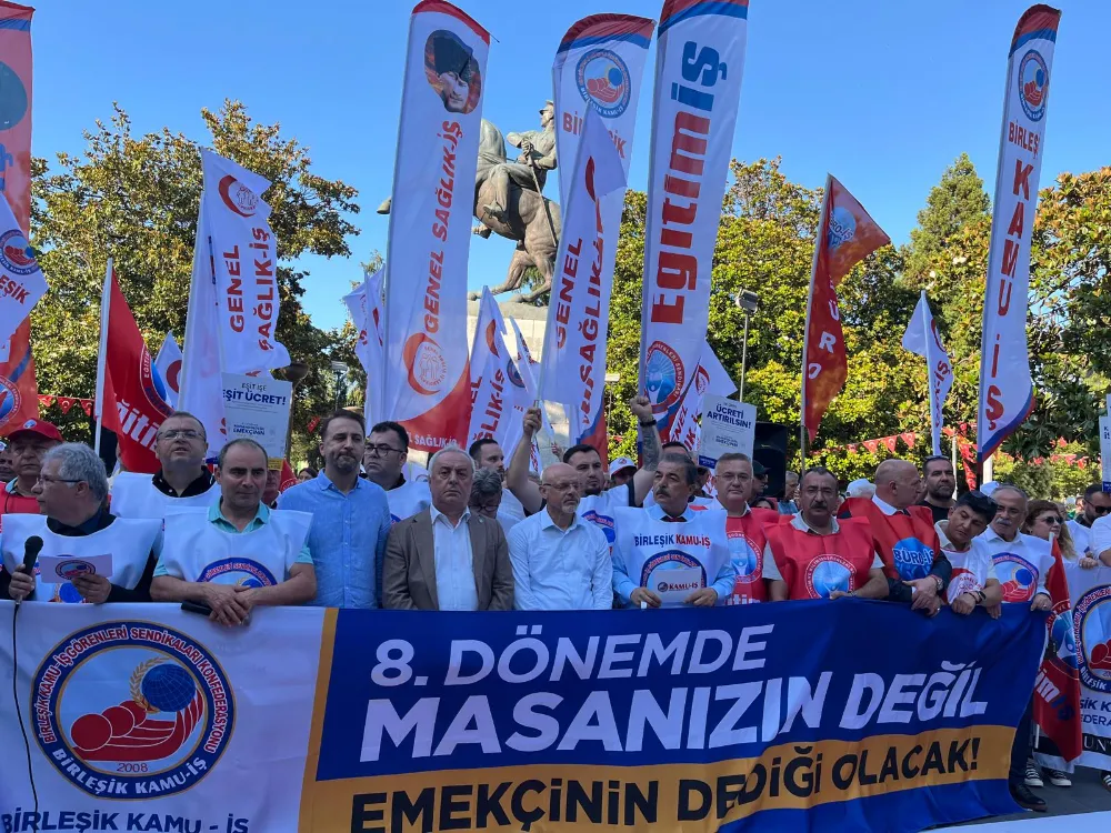 Birleşik Kamu-İş Konfederasyonu Samsun’dan İktidara ve yandaş sendikalara dikkat edin masada bizde varız.